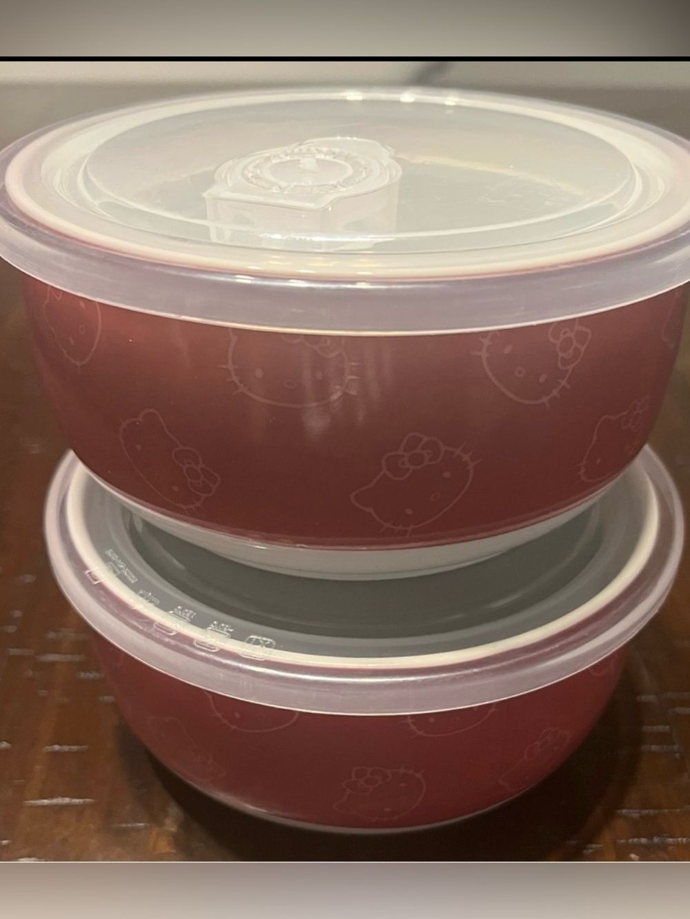 Hello Kitty Apple Jacks Nesting Bowls with Pressure Release Lids